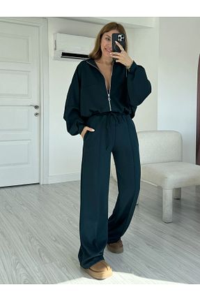 ست بالاتنه و پائین تنه سبز زنانه پنبه ای KÜBRA SÖYLEMEZ BOUTİQUE - کد 884452342