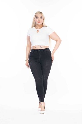 شلوار مشکی زنانه جین ASSO - کد 884453347