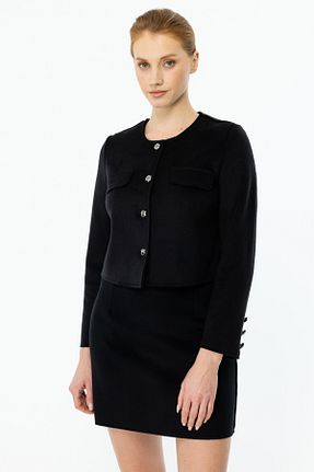 کاپشن مشکی زنانه Straight ON - کد 884430761