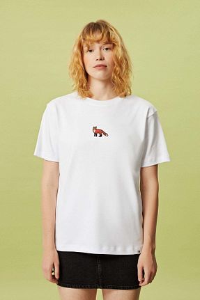 تیشرت سفید زنانه رگولار WWF Market - کد 49863460