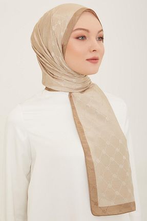 شال خاکی زنانه پلی استر Armine - کد 884492474