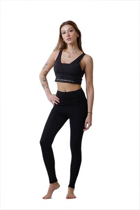 ساق شلواری اسپرت مشکی زنانه بلند Looksense - کد 884501567