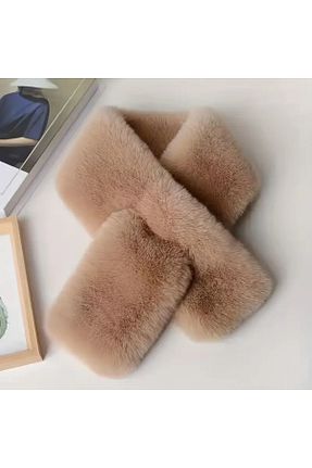 شال گردن قهوه ای زنانه مخملی baladı home ev tekstil home collection - کد 884497869