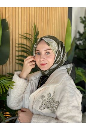 روسری خاکی پنبه ای Emproyal - کد 884502215