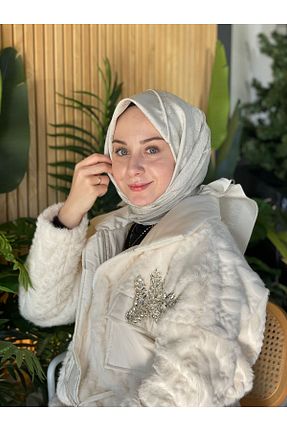 روسری قهوه ای پنبه ای Aker - کد 884501985