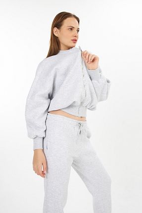 سوئیشرت طوسی زنانه ساده ujooyoga - کد 884514244
