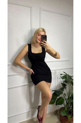 لباس مشکی زنانه بافتنی FİOXCO - کد 884517920