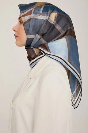 روسری سرمه ای İpek Tivil Armine - کد 884515475