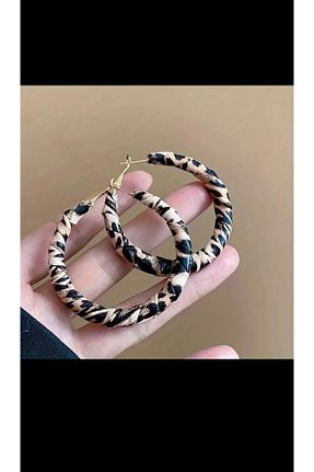 گوشواره جواهر قهوه ای چرم ISTBIRD ACCESSORIES - کد 884544029