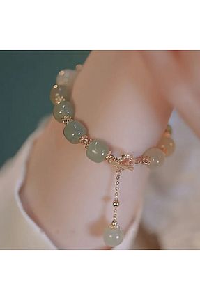 دستبند جواهر سبز زنانه منجق Magic Galeria - کد 884543794