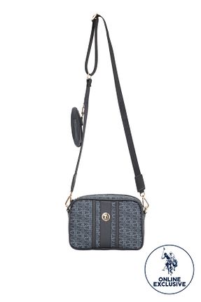 کیف پستچی مشکی زنانه چرم مصنوعی U.S. Polo Assn. - کد 303329738