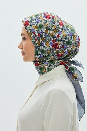 روسری طوسی پنبه ای Blue Ocean - کد 884547563