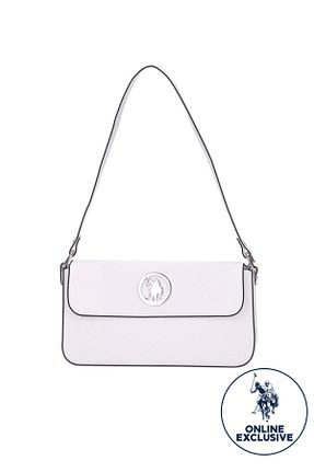کیف دوشی سفید زنانه چرم مصنوعی U.S. Polo Assn. - کد 303346313