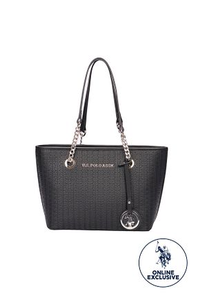 کیف دوشی مشکی زنانه چرم مصنوعی U.S. Polo Assn. - کد 463246235