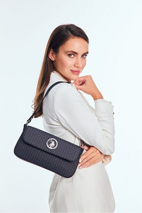 کیف دوشی مشکی زنانه چرم مصنوعی U.S. Polo Assn. - کد 303344823