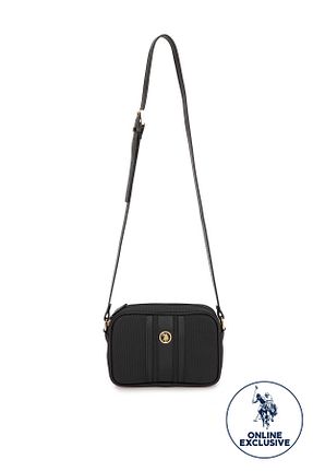 کیف پستچی مشکی زنانه چرم مصنوعی U.S. Polo Assn. - کد 49284346