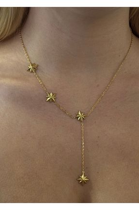 گردنبند استیل ( فولاد ) طلائی زنانه استیل (فولاد) KİLİGİSTANBUL - کد 859289139