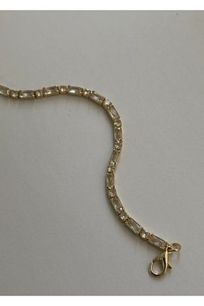 دستبند جواهر طلائی زنانه زیرکن KİLİGİSTANBUL - کد 879243230