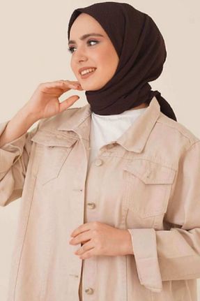 روسری قهوه ای پلی استر Melodi Scarf - کد 884553960
