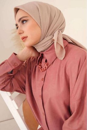 روسری قهوه ای پلی استر Melodi Scarf - کد 884553921