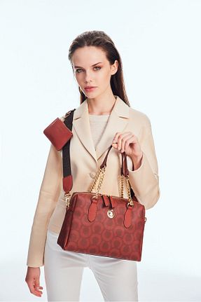 کیف دوشی نارنجی زنانه چرم مصنوعی U.S. Polo Assn. - کد 841486898