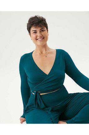 بلوز آبی زنانه ساده Ayma Active - کد 741767710