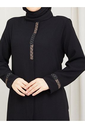 کلاه و ابایا مشکی زنانه پنبه ای Efelif - کد 878418220