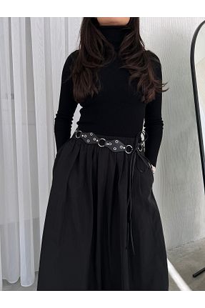 کمربند مشکی زنانه چرم مصنوعی coaksco - کد 884653666