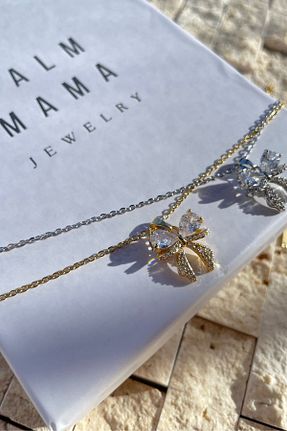 گردنبند استیل ( فولاد ) زرد بچه گانه استیل (فولاد) PALMMAMA - کد 884651460