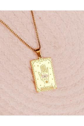 گردنبند استیل ( فولاد ) طلائی زنانه استیل (فولاد) Lekka Design - کد 652486880
