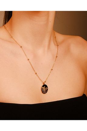 گردنبند استیل ( فولاد ) طلائی زنانه استیل (فولاد) Lekka Design - کد 649138944