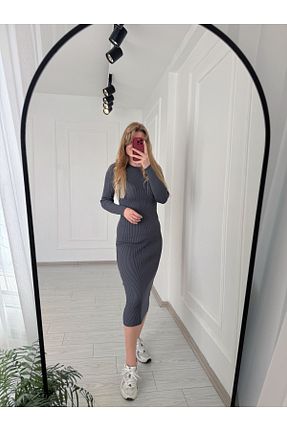 لباس طوسی زنانه بافتنی Store - کد 884665386