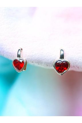 گوشواره نقره قرمز بچه گانه 925 عیار LITTLELUXE - کد 883732839
