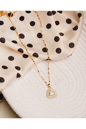 گردنبند استیل ( فولاد ) طلائی زنانه استیل (فولاد) Lekka Design - کد 336309811