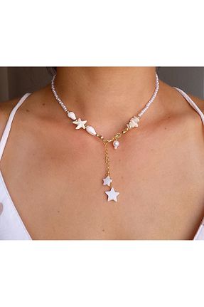 گردنبند مروارید سفید نقره BNGaksesuar - کد 845400309