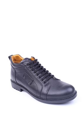 بوت / نیم بوت مشکی مردانه چرم خالص Çetintaş - کد 46847599