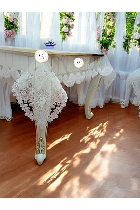 رومیزی سفید گیپور دار Altın Çeyiz Tekstil - کد 884824505