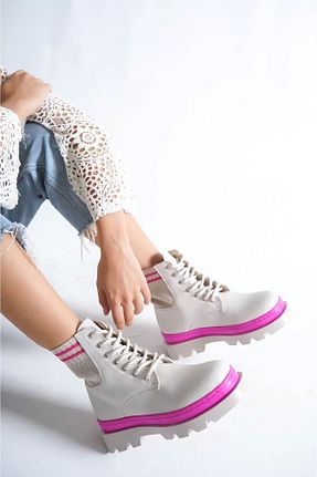 بوت / نیم بوت رنگی زنانه پاشنه تخت ayakuydur - کد 371386492