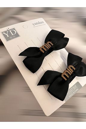 گیره سر مشکی زنانه ساتن Rachel - کد 884687124