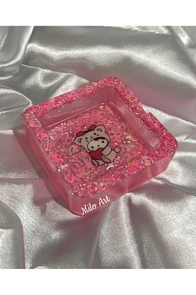 زیر سیگاری صورتی اپوکسی Milo Art - کد 884686181
