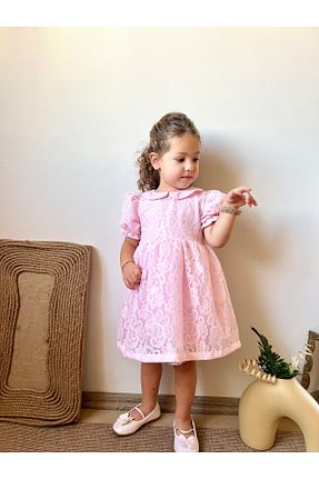 لباس صورتی بچه گانه دانتل penu baby kids - کد 884841641