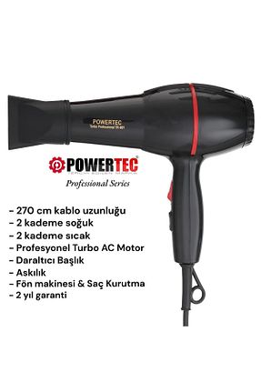 سشوار مشکی Powertec - کد 762319235