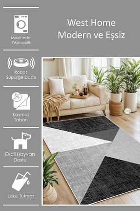 فرش مشکی زیره ضد لغزش West Home - کد 132495675