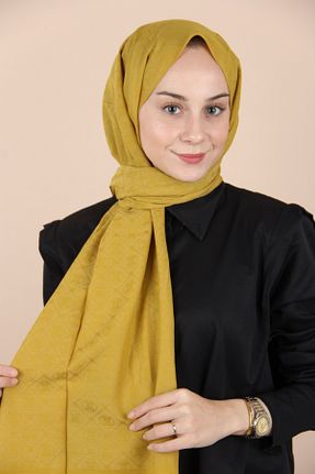 شال طلائی زنانه پنبه پلی استر Pierre Cardin - کد 782583690