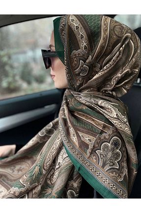 شال سبز زنانه پنبه ای Mannastyle - کد 882272276