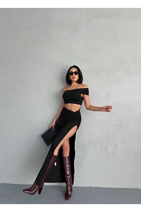 لباس مشکی زنانه لیکرا ALMES BOUTİQUE - کد 882273751