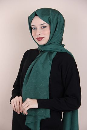 شال سبز زنانه پنبه ای PİRAMİT - کد 808069754
