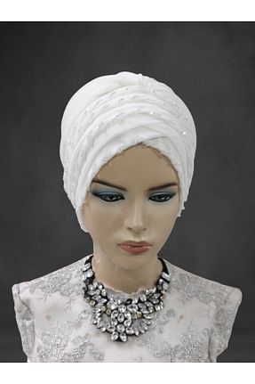 شال سفید زنانه NurAy - کد 882301459