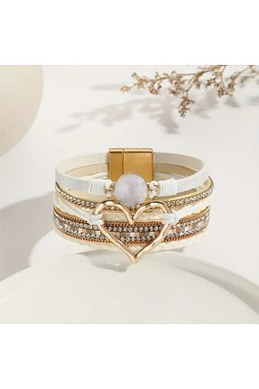 دستبند جواهر سفید زنانه GlassySKY - کد 882299496