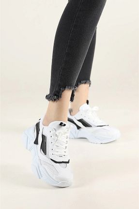 کفش اسنیکر سفید زنانه بند دار LANDSHOES - کد 882303338
